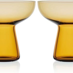 Mikasa Phoebe Margarita – Juego de 4 vasos de cóctel, color ámbar Mikasa Phoebe Margarita – Juego de 4 vasos de cóctel, color ámbar