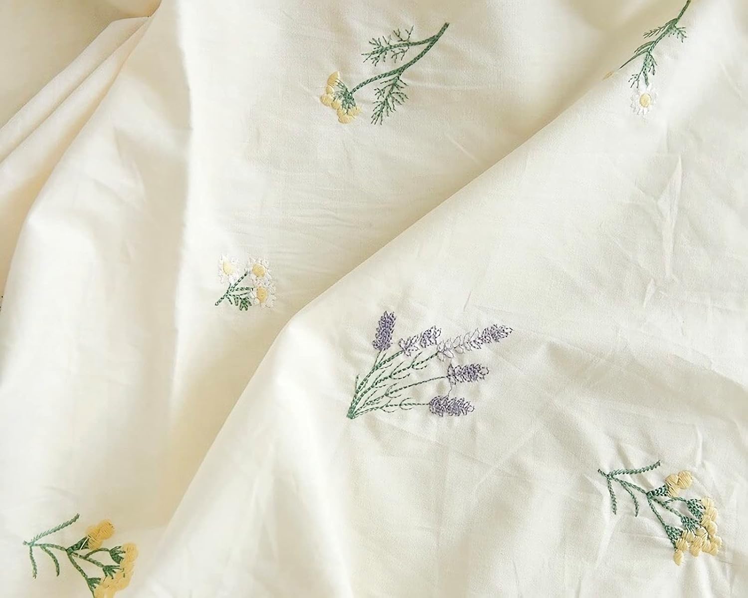 Tela bordada de algodón con hojas florales, tela bordada, tela bordada, tela de diseñador por yarda, tela de algodón de lino para los amantes de la