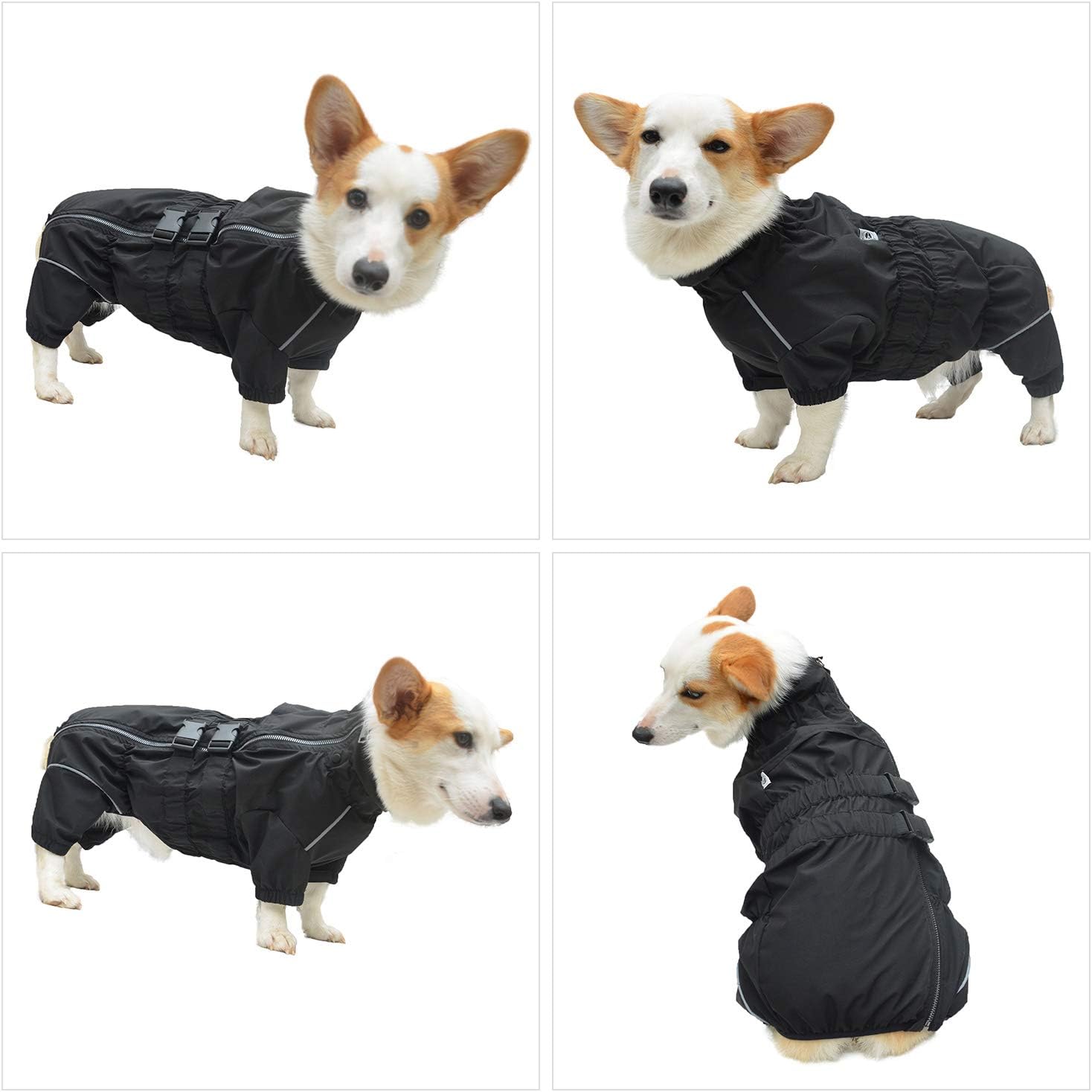 Lovelonglong – Chaqueta impermeable para perros, ligera, impermeable, reflectante, resistente al viento, a prueba de nieve, para perros pequeños,