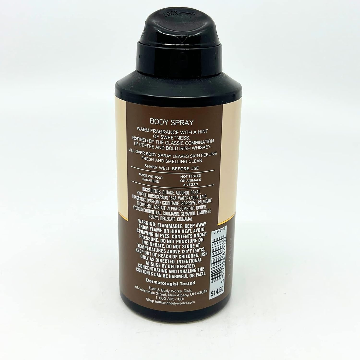 Bath & Body Works Spray corporal de café y whisky para hombre, paquete de 2 unidades de 3.7 onzas