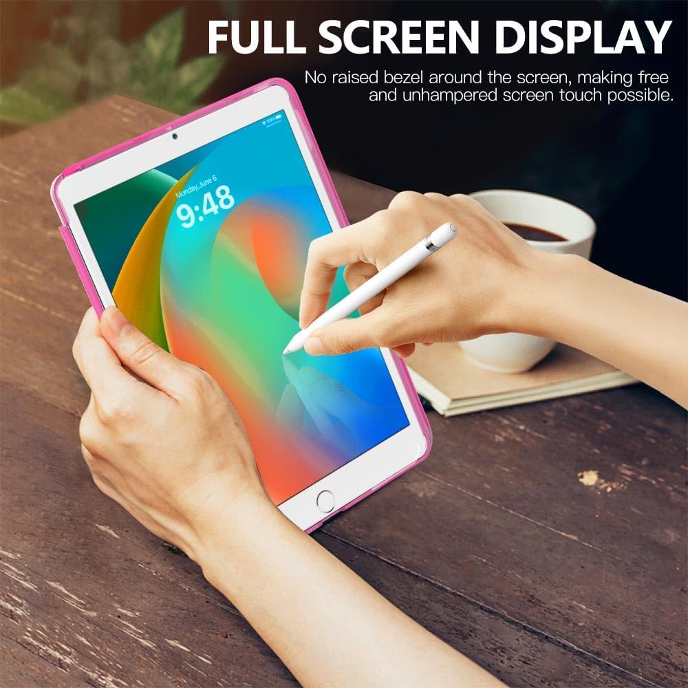 MoKo Funda para iPad 10.2, iPad de 9 generación 2021, iPad de 8 generación 2020, iPad de 7 generación 2019, funda inteligente delgada con soporte