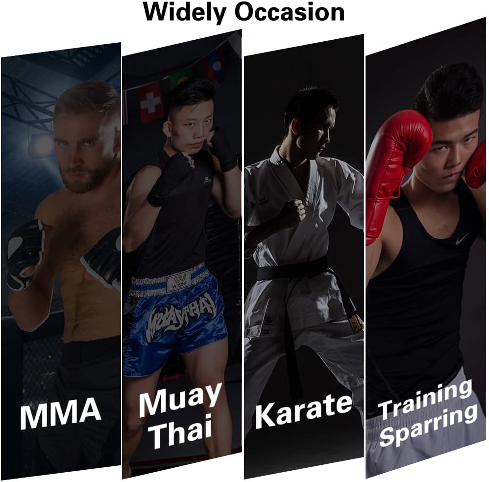 Wesing – Envolturas de mano de boxeo de 180 pulgadas, vendas de boxeo para Muay Thai MMA Kickboxing artes marciales Punching Sanda muñequeras de
