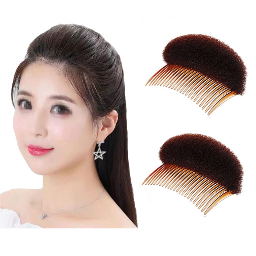 2 piezas encantadoras inserciones de volumen Bump It Up Peine Do Beehive Hair Stick Bun Maker Tool Accesorios de peinado para mujeres Lady Girl