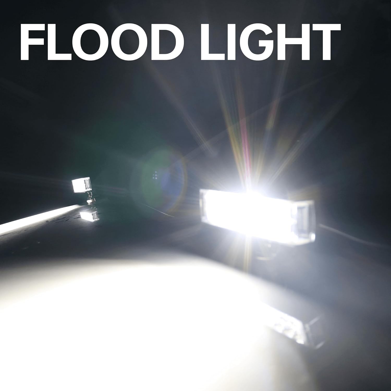 Barra de luz LED de una sola fila de 6 pulgadas, 35 W, 2 unidades, luces antiniebla delgadas para todo terreno, luces LED de conducción de trabajo