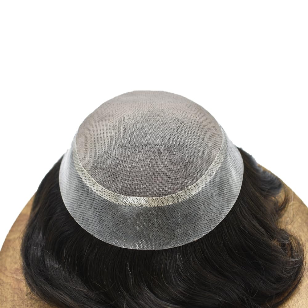 Pieza de cabello humano real para hombre, sistema de reemplazo de unidades de cabello para hombres, piezas de cabello duradero, tupé para hombres,