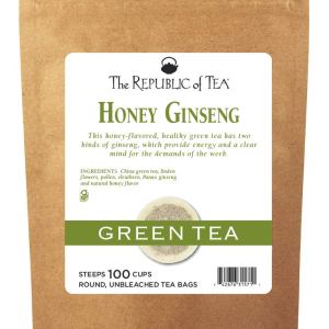The Republic of Tea Super Recambio de miel de ginseng verde, 100 bolsas de té The Republic of Tea Super Recambio de miel de ginseng verde, 100 bolsas de té