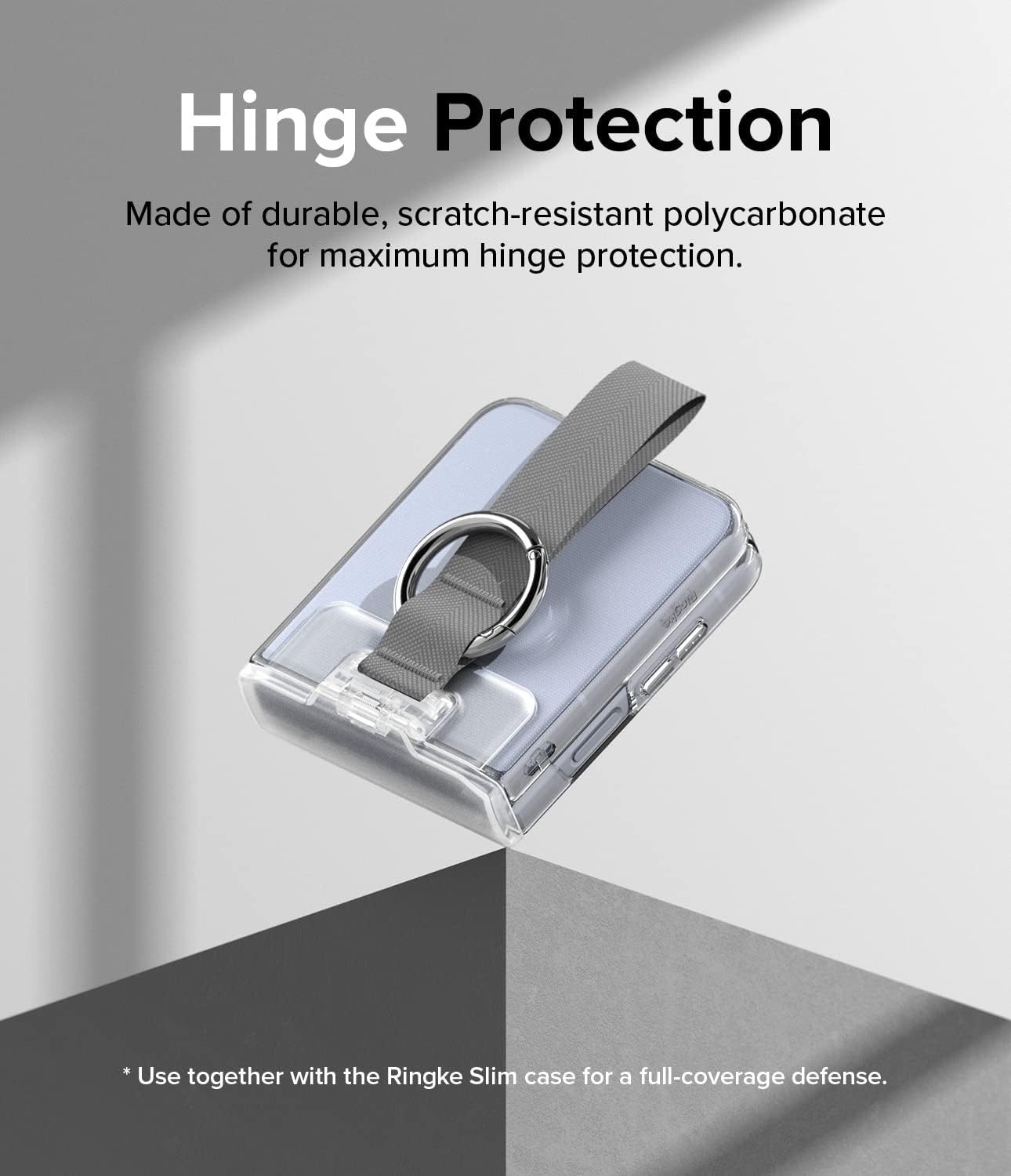 Ringke Cubierta de bisagra protector de bisagra + correa compatible con funda Samsung Galaxy Z Flip 5 y Z Flip 4, accesorio de bisagra duro a prueba