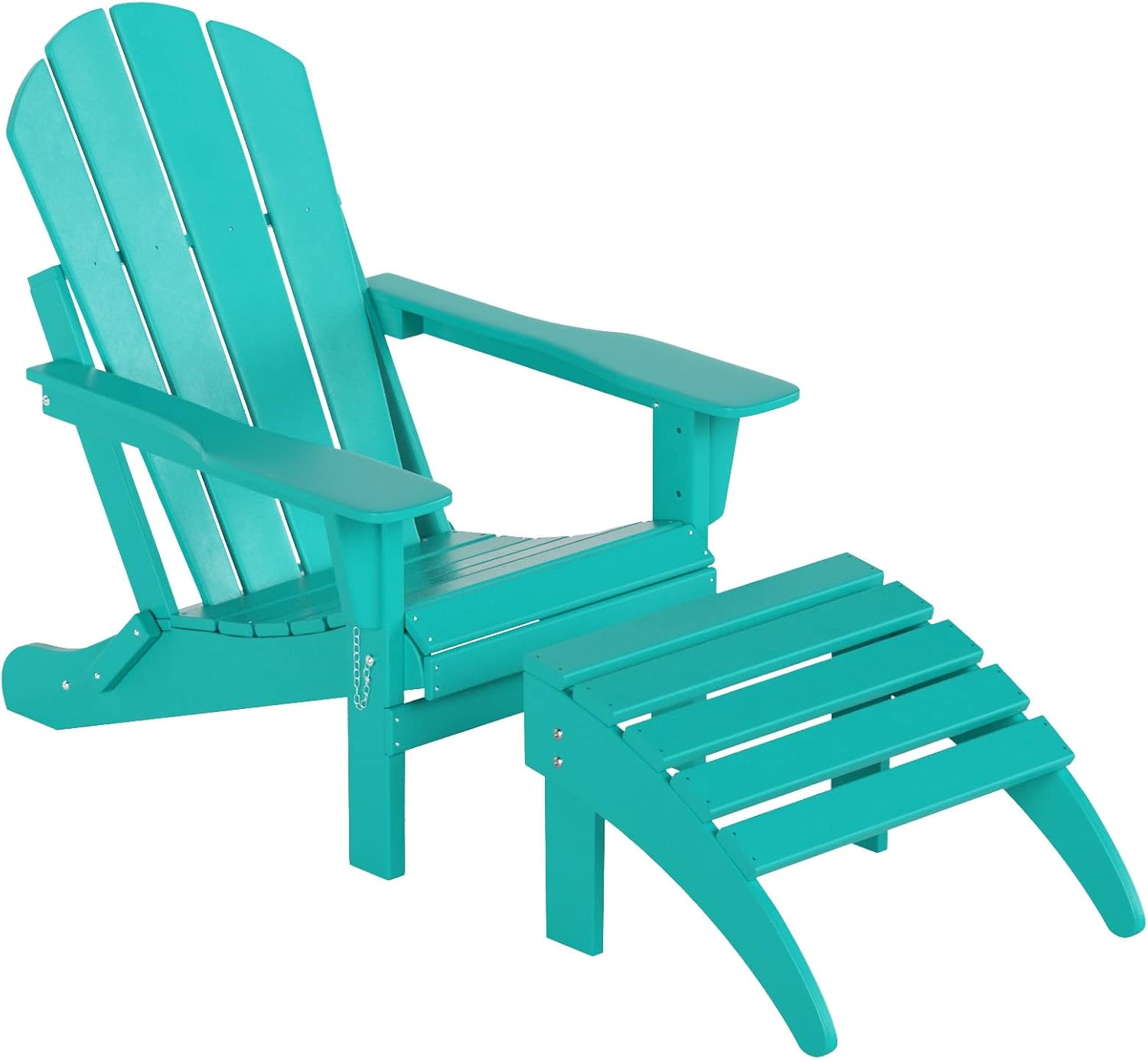 WO Home Furniture – Reposapiés otomano Adirondack para patio al aire libre, 13.5 pulgadas, reposapiés plegable para silla Adirondack al aire libre