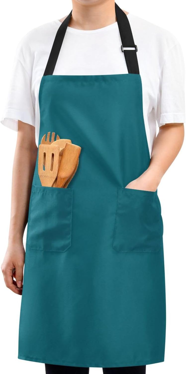 RPLIFE Animals Alphabet Chef Aprons, Waterproof Chef Apron, Aprons with Pockets for Women, Apron Hairstylist