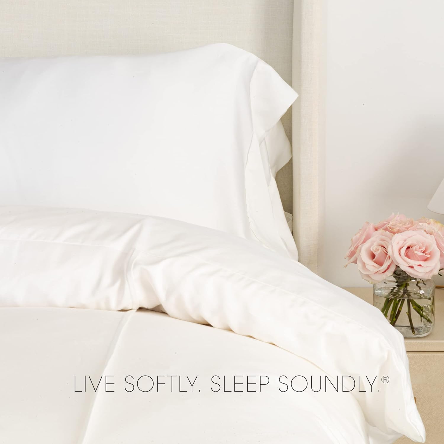 KICKEE Sheet Set, 100% Viscose from Bamboo, Sateen Weave, Silky Soft Bedding for Heavenly Comfort, Best 300 Thread Count (Hazelnut, CA King)