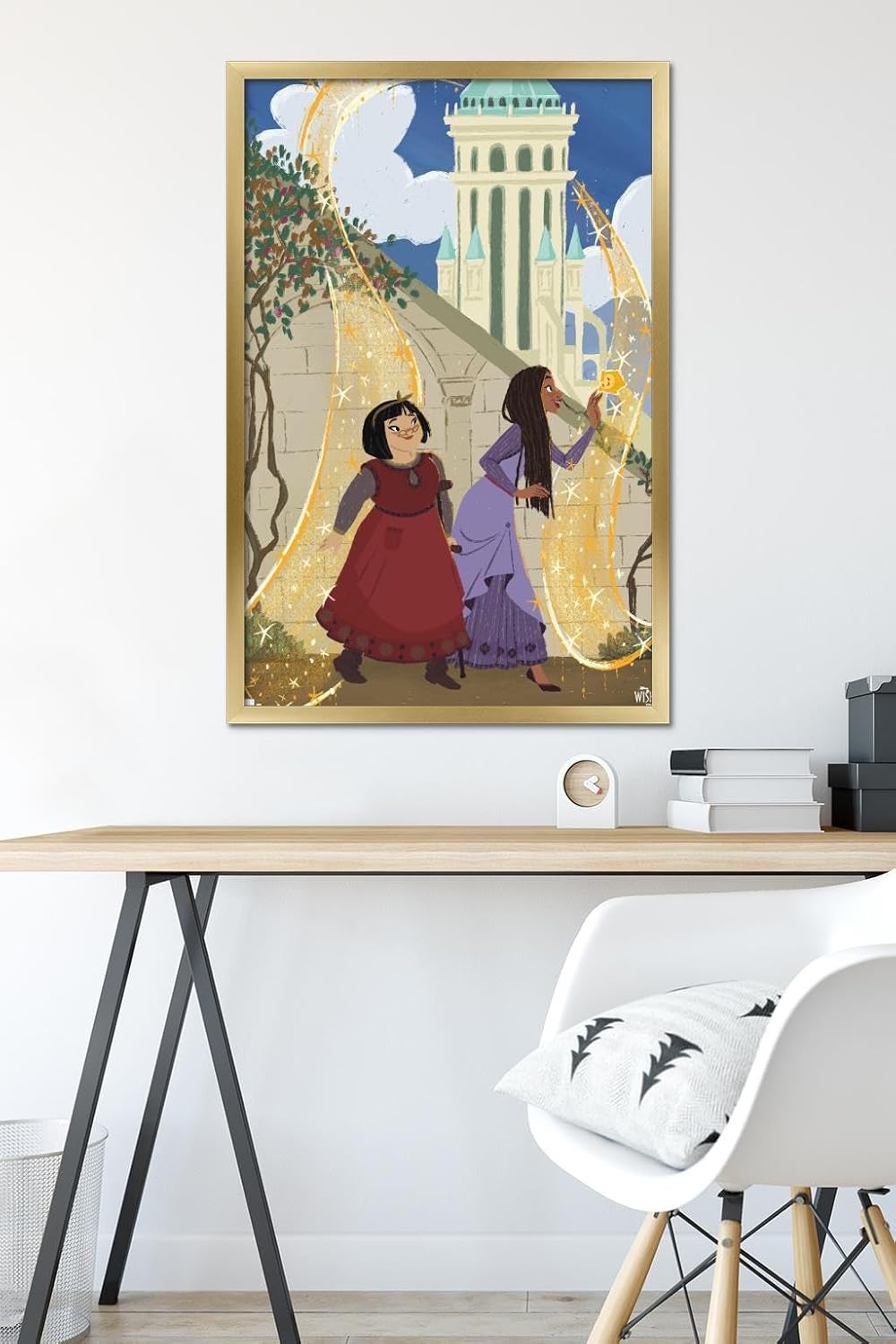 Trends International Disney Wish – Póster de collage de 3 (amigos), póster de pared, 22.37 x 34.00 pulgadas, versión enmarcada en oro