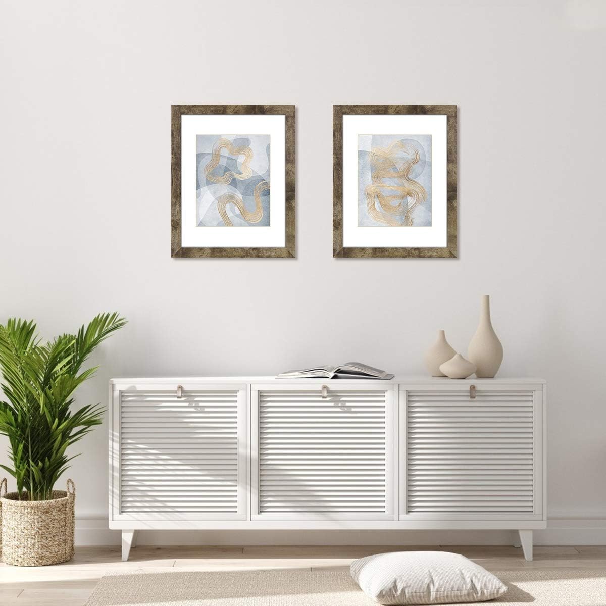 Hap Tim – Marco de fotos de madera rústicos para decoración de mesa o pared