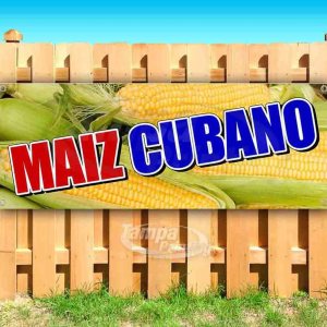 Maiz Cubano Banner 13 oz  Sin tela  Vinilo resistente de una sola cara con ojales de metal Maiz Cubano Banner 13 oz  Sin tela  Vinilo resistente de una sola cara con ojales de metal
