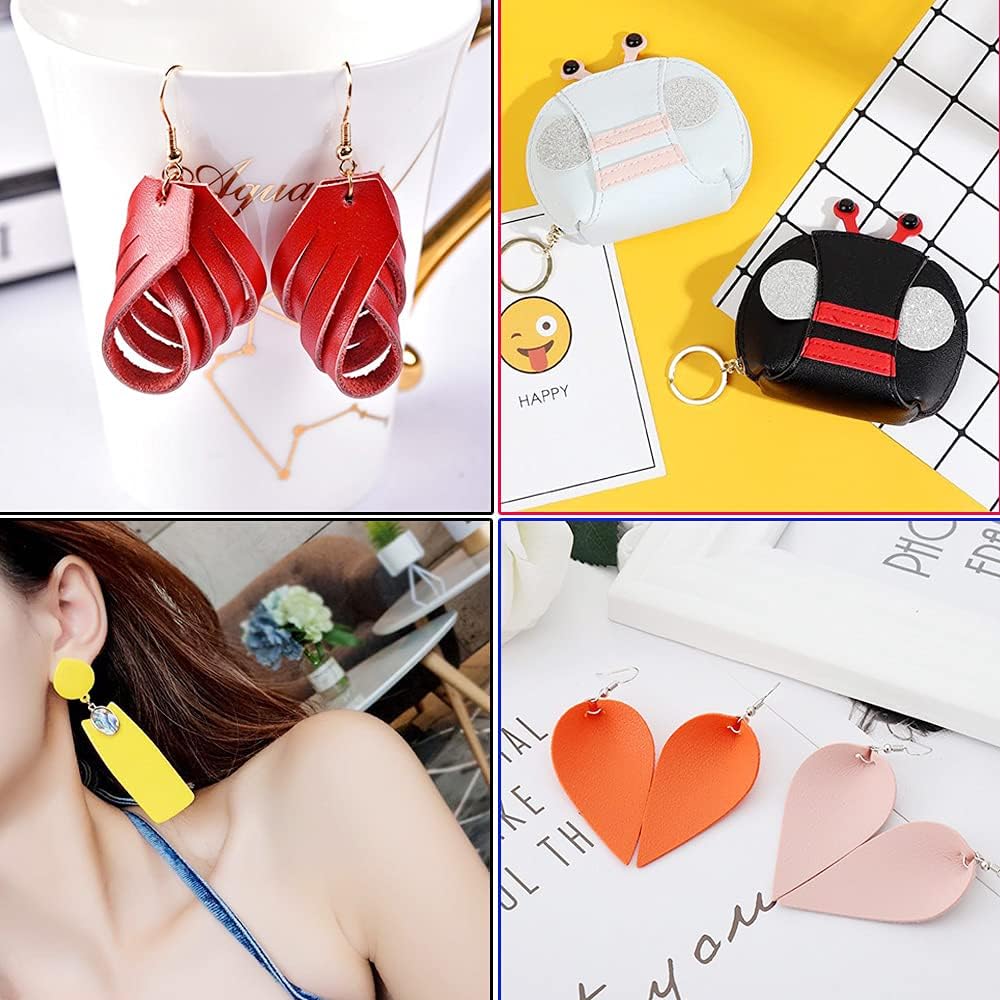 Rollo de hojas de piel sintética color rojo liso liso de 12 x 53 pulgadas, muy adecuado para hacer manualidades, aretes de cuero, lazos, costura