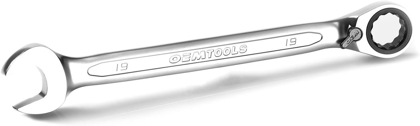 OEMTOOLS 23988 Juego de llaves de trinquete reversibles RingStop de 12 piezas, métricas, juego de llaves combinadas de trinquete métricas de 12