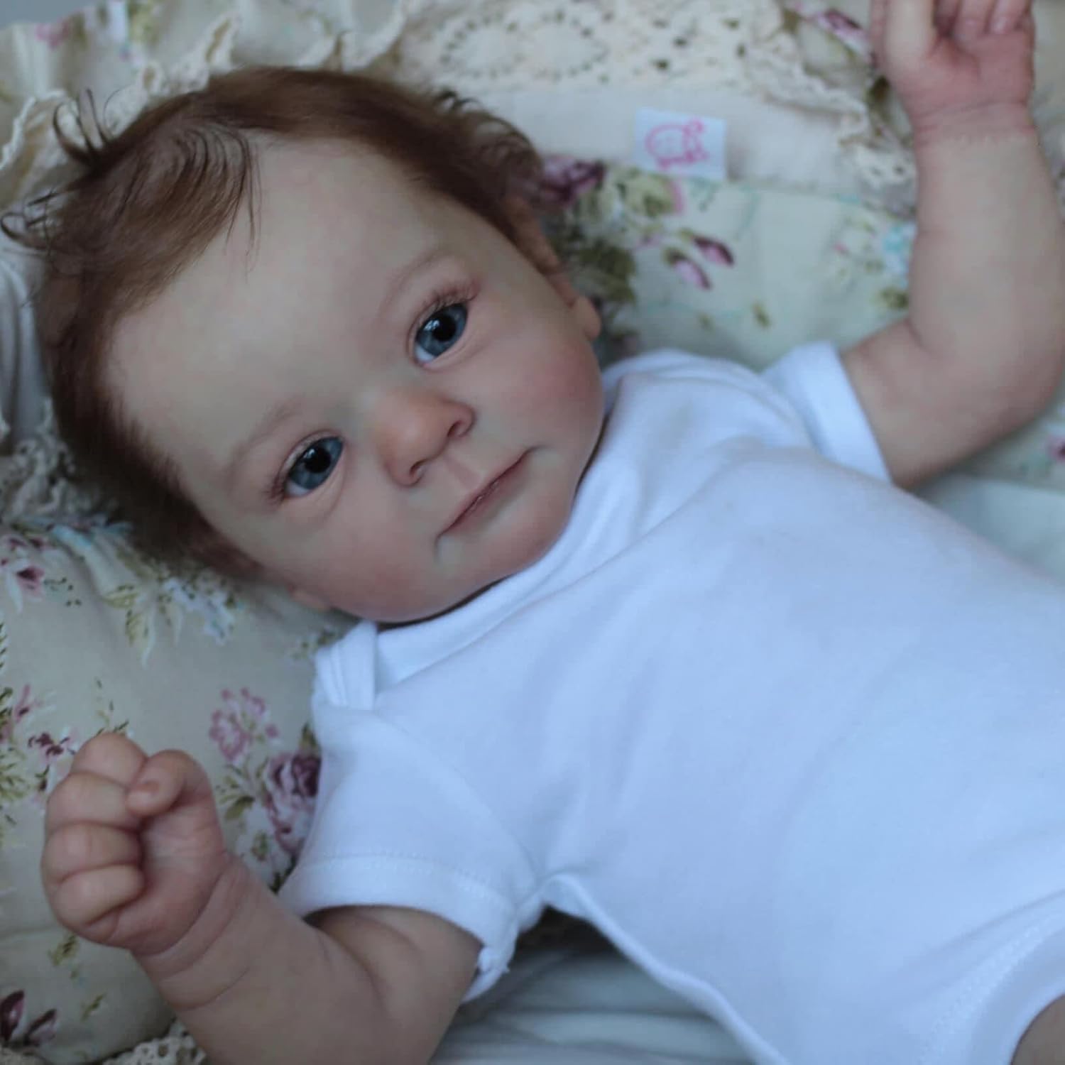 Felicia – Muñecas de bebé Reborn de 19 pulgadas, muñeca de bebé realista recién nacida, muñecas de vinilo de silicona real con pelo lindo vida como
