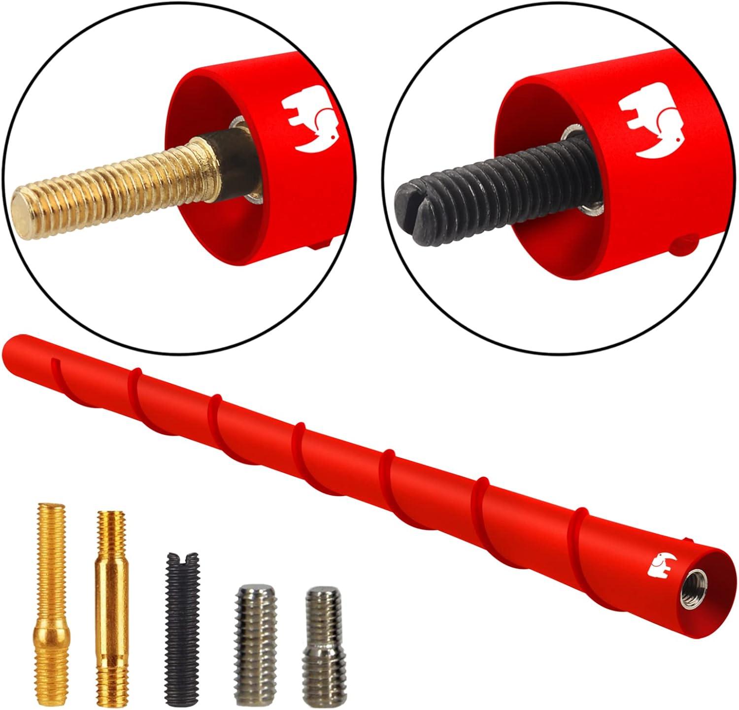 Antena de núcleo de cobre en espiral de 8 pulgadas, compatible con motocicletas Harley Davidson, Street Glide, Road Glide, Road King, Electra Glide