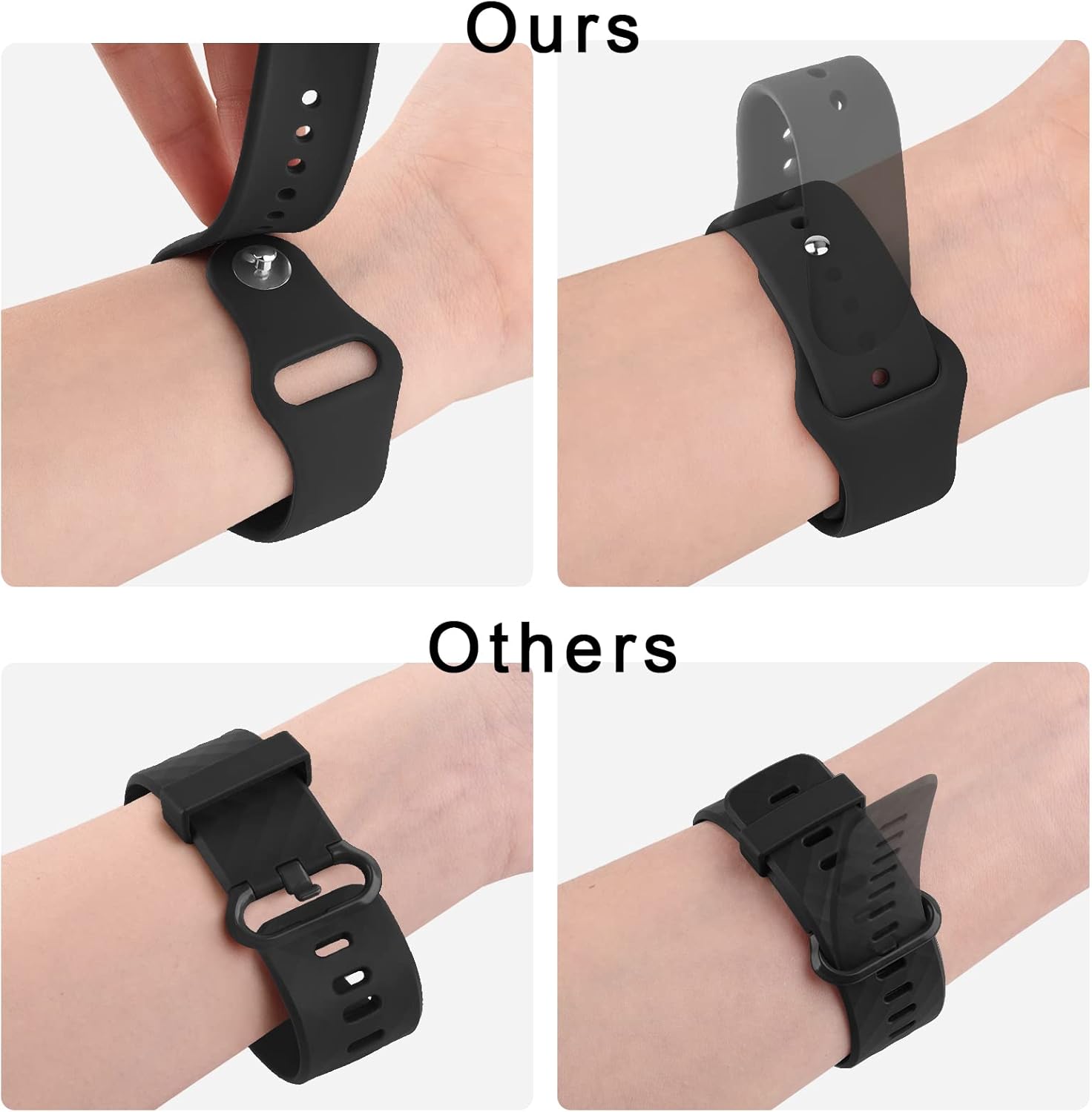 Vancle Correas de silicona compatibles con correas de reloj Fitbit Versa 2 para mujeres y hombres, correas de repuesto deportivas suaves y