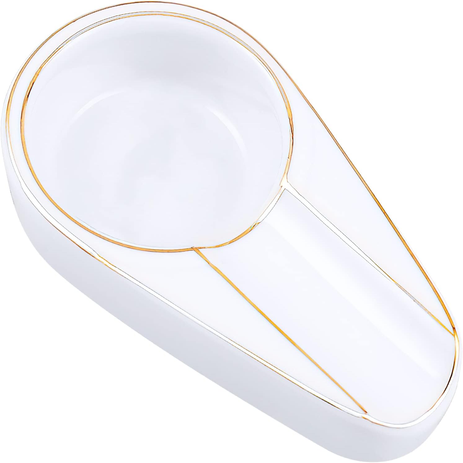 Cenicero de cigarros, cenicero de lujo de cerámica dorada portátil de viaje con ranura redonda para cenizas, accesorios para fumar en interiores y