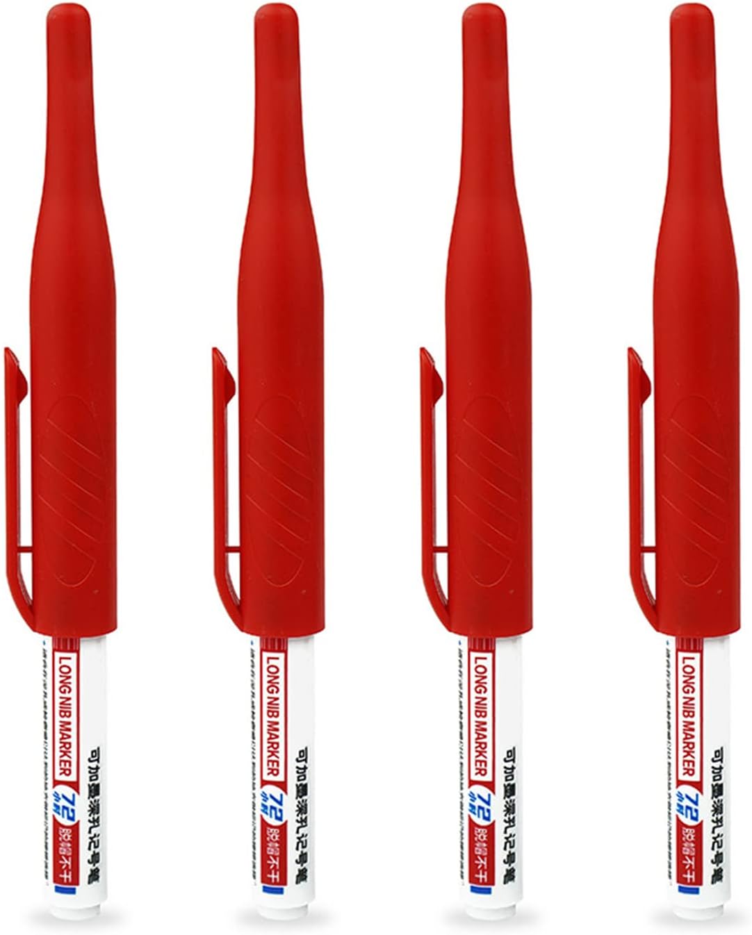 4 rotuladores multiusos de agujero profundo de 1.28 pulgadas, impermeables, marcadores de alcance profundo, marcadores de tinta para decoración del