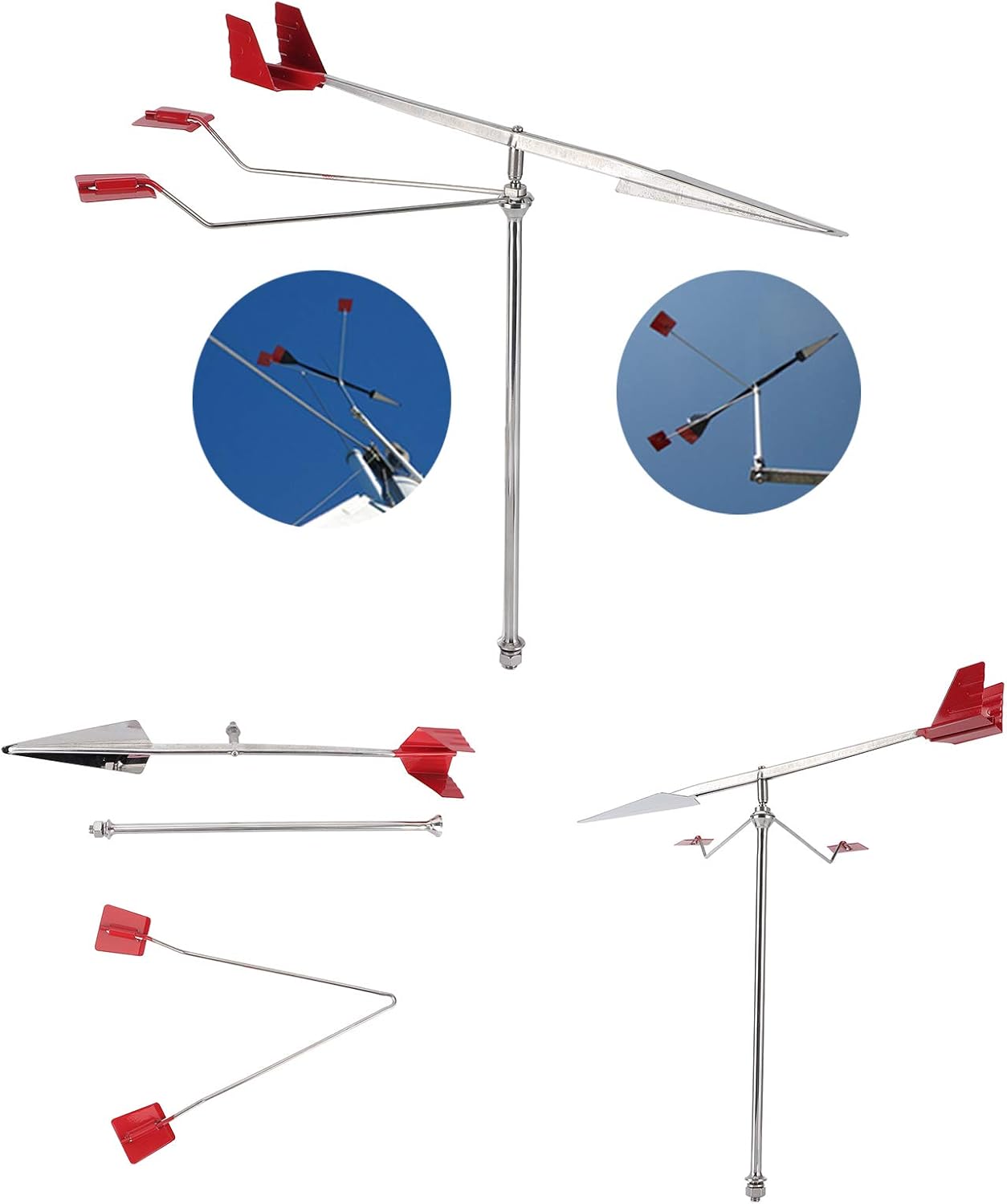Barco veleta ShipYacht Parts Marine Weather Vane Indicador de dirección del viento 304 de acero inoxidable para yate barco vela