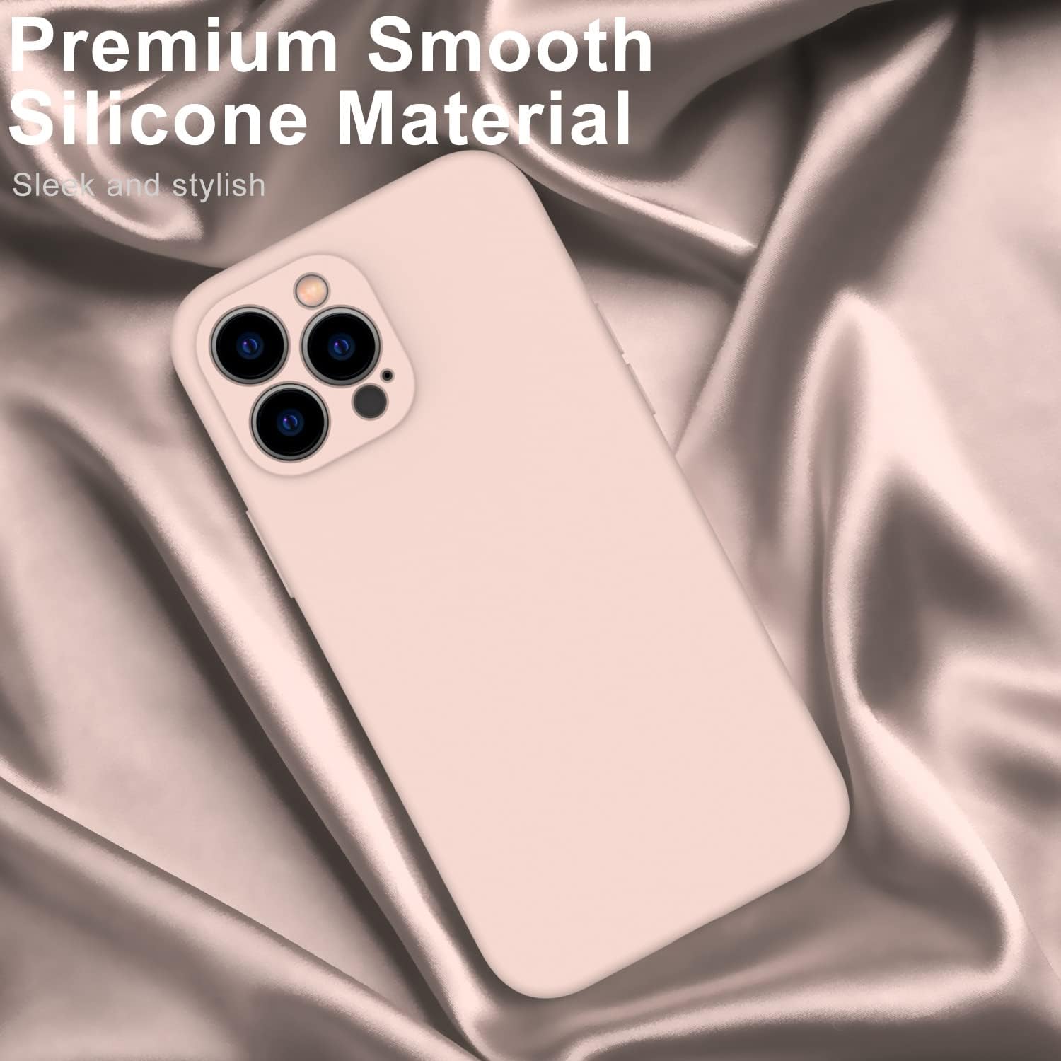 DEENAKIN Funda compatible con iPhone 12 Pro con protector de pantalla, mejora la protección de la cámara, funda protectora de goma de gel de
