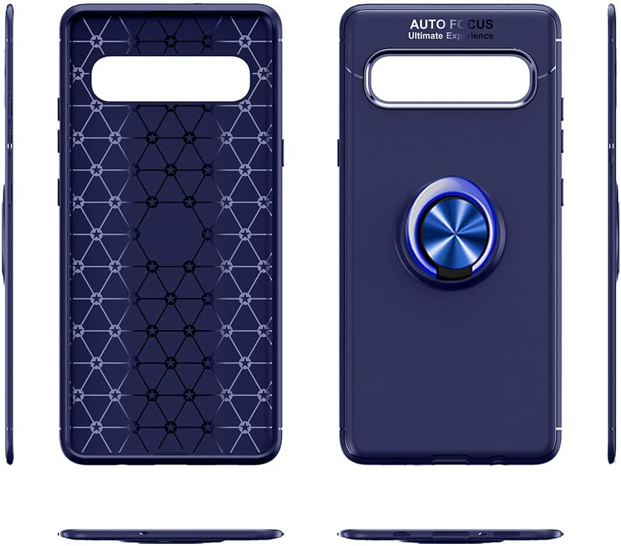 Asuwish Funda compatible con Samsung Galaxy S10 5G y protector de pantalla de vidrio templado, soporte de anillo, soporte de soporte, accesorios de