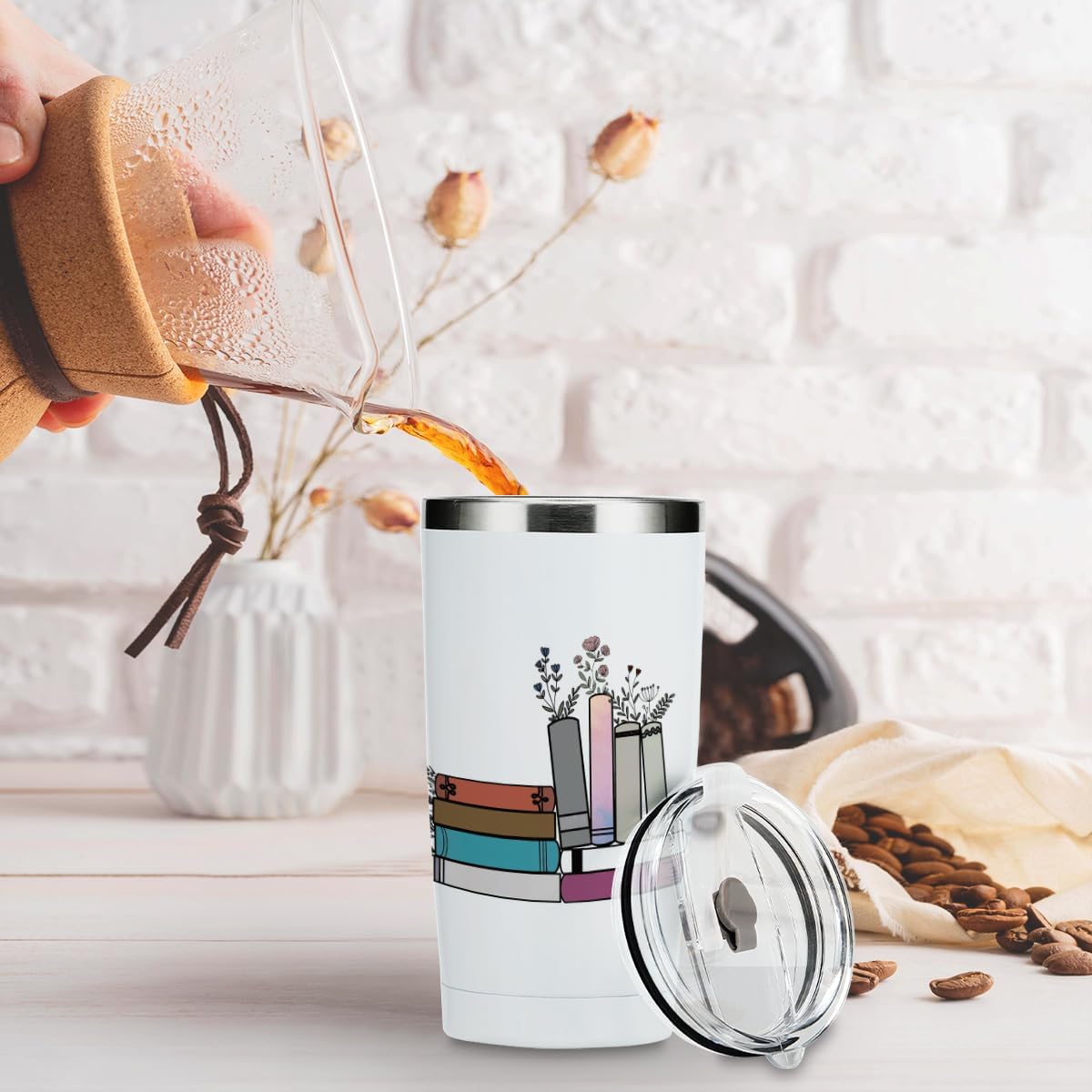 Vaso inspirado para decoración de libros, regalos para los amantes de los libros, taza de café con letras de música, regalo de amor para mujeres,