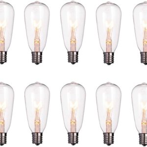 GOOTHY Bombillas de repuesto ST40 Edison, 7 W, base de tornillo intermedia E17, bombillas Edison transparentes ST40, bombillas de repuesto para GOOTHY Bombillas de repuesto ST40 Edison, 7 W, base de tornillo intermedia E17, bombillas Edison transparentes ST40, bombillas de repuesto para