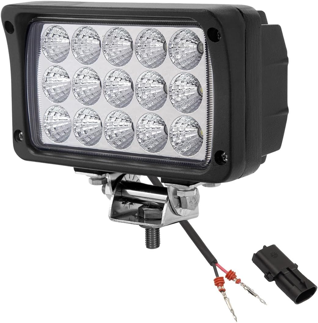AGP.1978 Luz de trabajo LED de 45 W, luz de inundación LED trasera de 6 pulgadas, ultra brillo, rectangular, 12 V, cabina LED, luz antiniebla