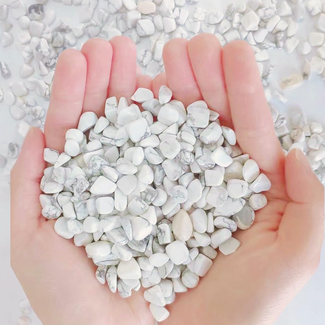 DUQGUHO Grava blanca turquesa – Rocas decorativas para acuario, grava de fluorita natural, cristales de fluorita a granel, grava para pecera, grava,