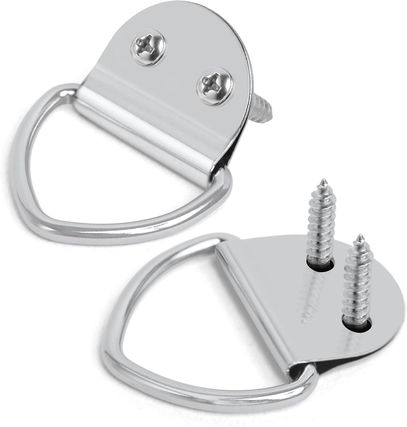 Paquete de 30 anillos pequeños de acero en V de anclaje para cargas en cajas, camiones, remolques de carga, caravanas, barcos con tornillos, color