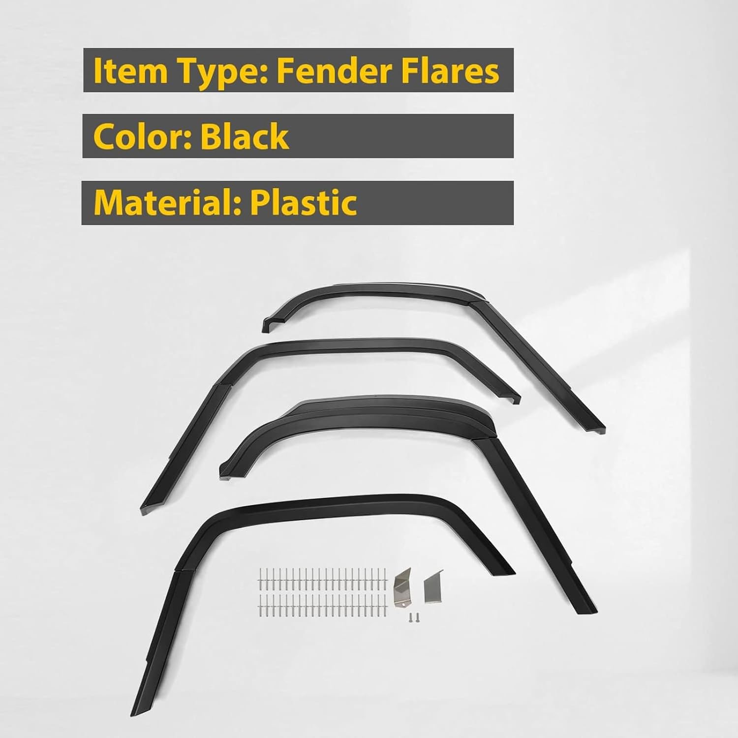 KUAFU 8 guardabarros compatibles con Hummer H1HumveeHMMWV Barro Flaps Splash Extended Guard Negro Plástico