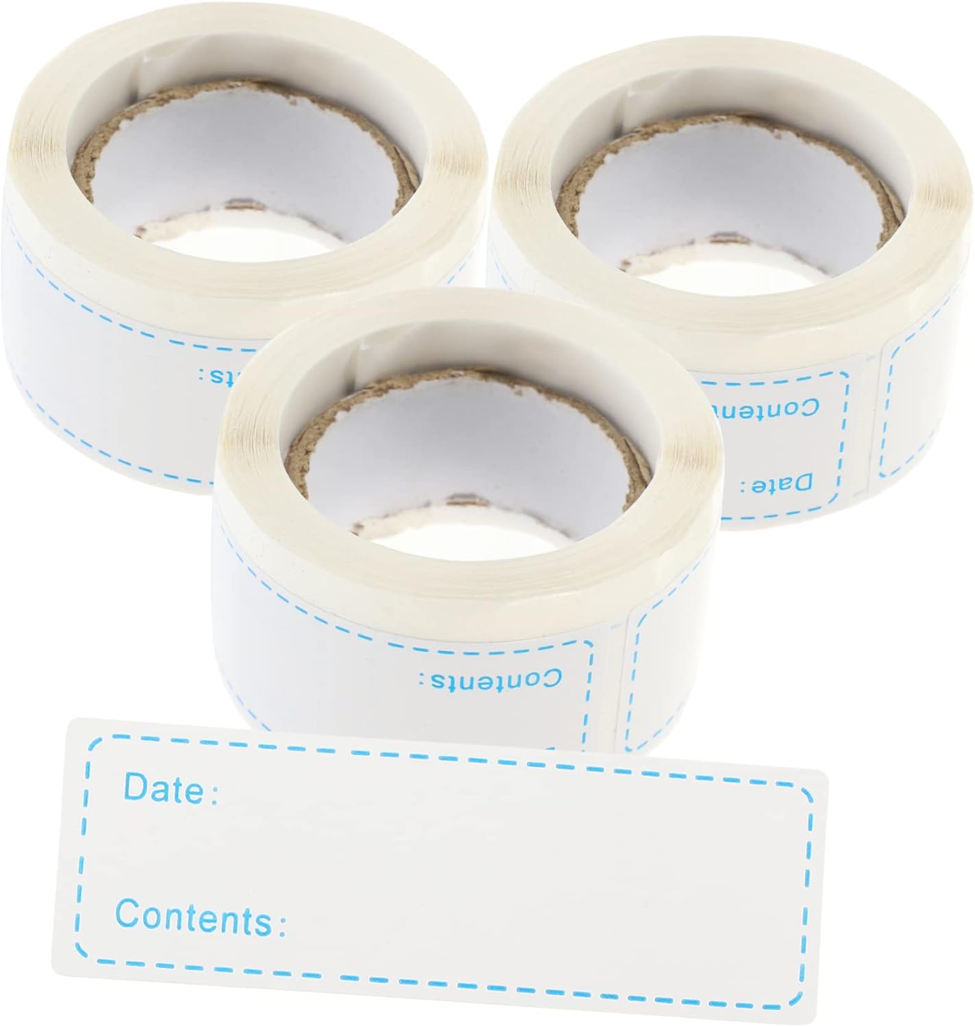 Abaodam 12 Rolls Self-Adhesive Label Dissolvable Food Labels Pantry Labels for Containers Food Date Sticker Freezer Paper Food Preparation Days