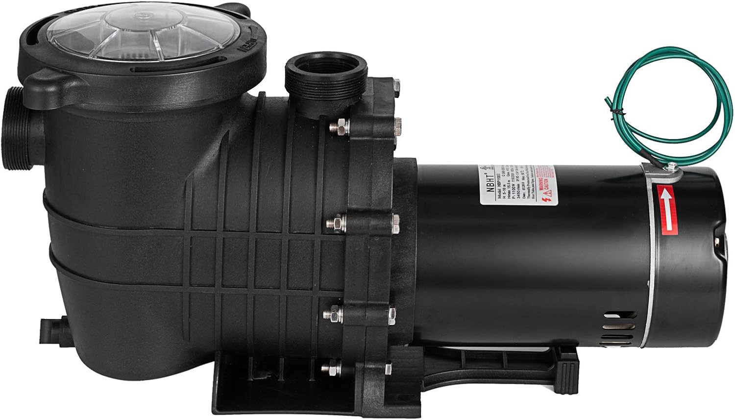 Hitgrand Bomba de piscina autorecortable de 1.5 HP, bomba de piscina sobre el suelo mejorada 110 V220 V de doble voltaje, bombas de velocidad única
