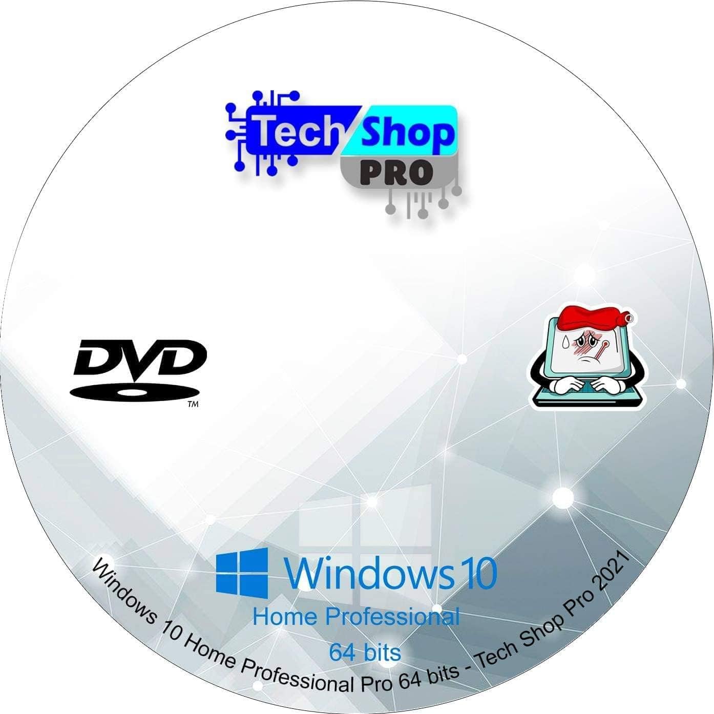 Tech-Shop-pro Compatible Windows 10 Home 3264 Bit DVD. Install To Factory Fresh, Recover, Repair and Restore Boot Disc. Fix PC, Laptop and Desktop.