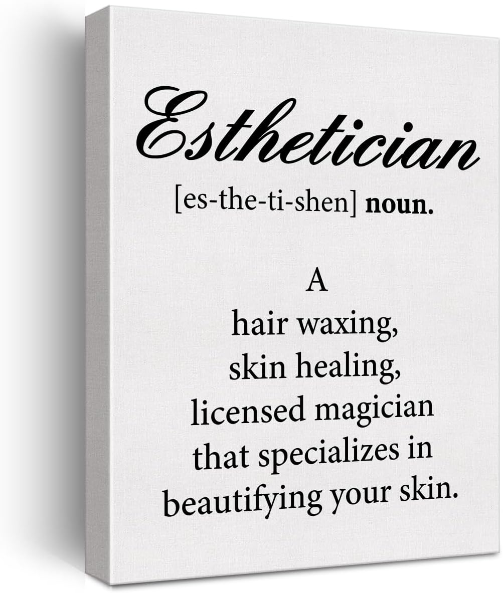 Esteticista – Póster de definición de esteticista para pared, pintura enmarcada para el hogar, sala de belleza, sala de belleza, decoración de