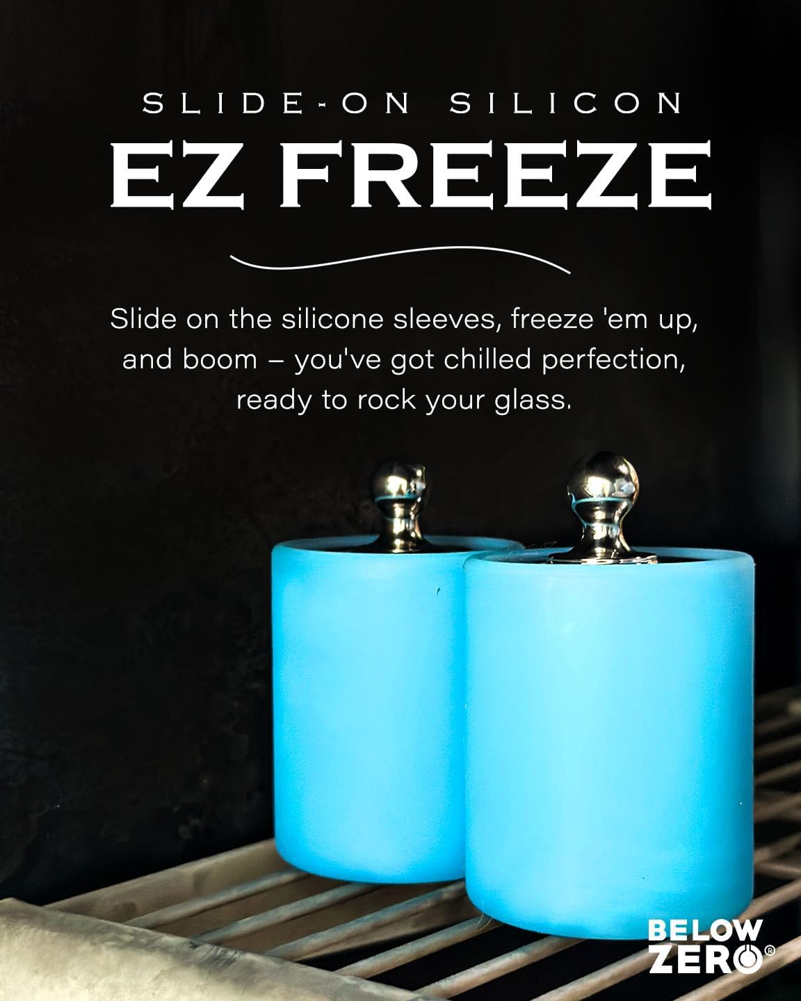 Below Zero Cubos de hielo de acero inoxidable para bebidas, whisky, no más pinzas y enfriadores de perilla de fácil agarre, tecnología de