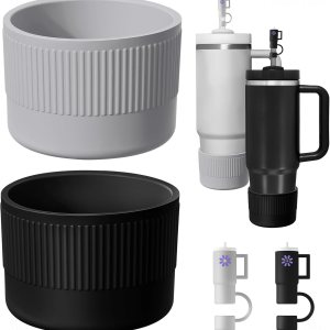 NiHome Stanley – 2 fundas protectoras de silicona para vaso de 30 onzas, IceFlow 20 de 30 onzas y botella Hydroflask de 12 a 24 onzas, accesorios de NiHome Stanley – 2 fundas protectoras de silicona para vaso de 30 onzas, IceFlow 20 de 30 onzas y botella Hydroflask de 12 a 24 onzas, accesorios de