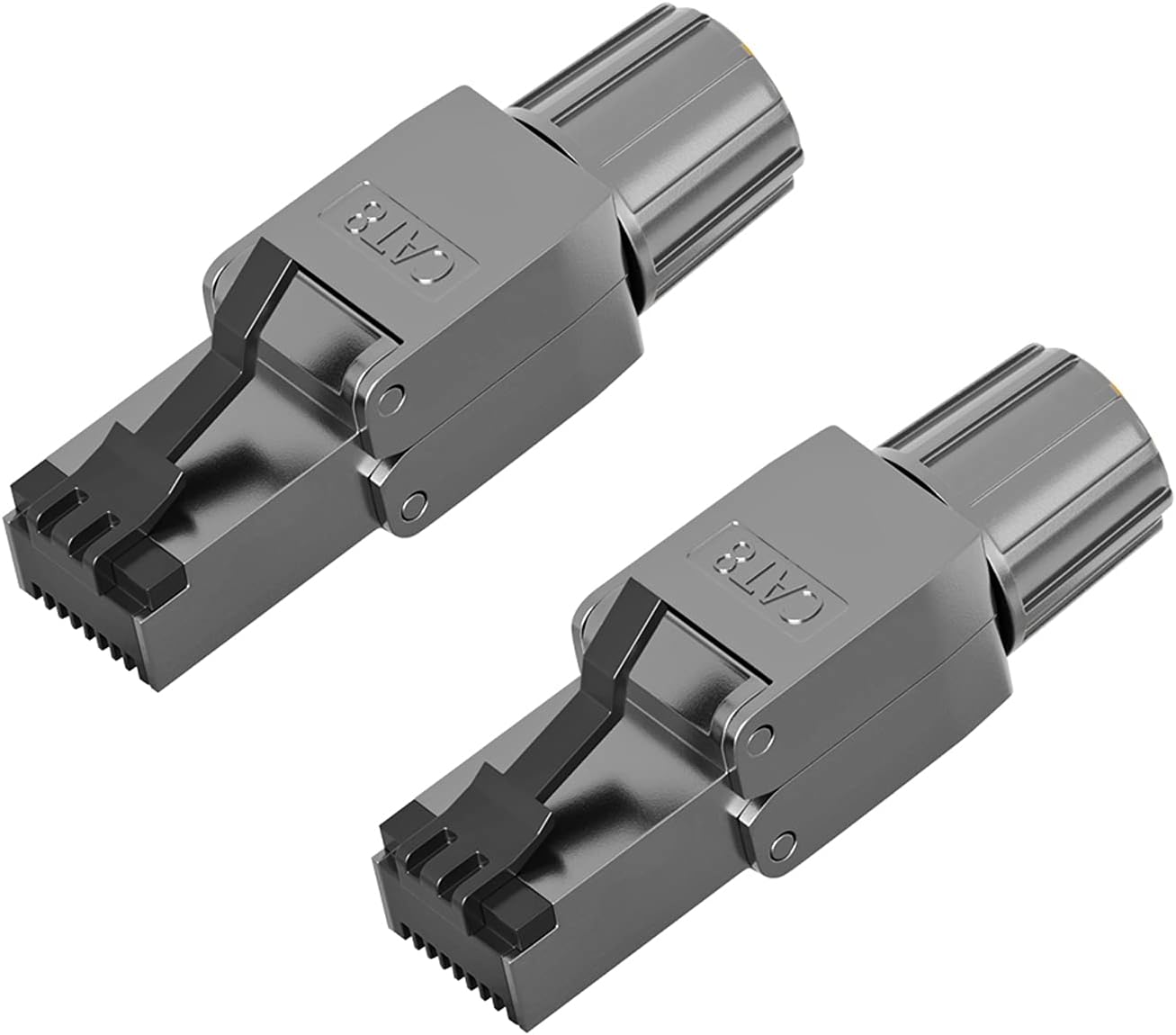 Conectores Cat8 RJ45 sin herramientas Industrial Ethernet Easy Jack Blindado Crystal Head Termination Plug (2pcs)