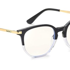 Bollé Seguridad – BARCELONA, Gafas de Seguridad con Bloqueo de Luz Azul, Acetato Gradient negro y cristal con oro, lentes PC Plano Bollé Seguridad – BARCELONA, Gafas de Seguridad con Bloqueo de Luz Azul, Acetato Gradient negro y cristal con oro, lentes PC Plano