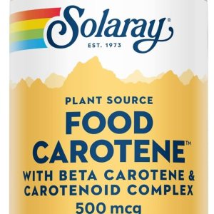SOLARAY Caroteno alimentario, vitamina A 10000 UI  Piel saludable, ojos, antioxidantes y apoyo inmunológico (100 unidades)  Paquete de 2 SOLARAY Caroteno alimentario, vitamina A 10000 UI  Piel saludable, ojos, antioxidantes y apoyo inmunológico (100 unidades)  Paquete de 2