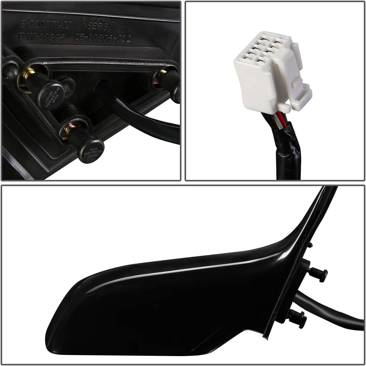 DNA Motoring OEM-MR-TO1321209 – Espejo de puerta lateral derecha, con alimentación de fábrica, calefacción, memoria, compatible con Toyota Avalon