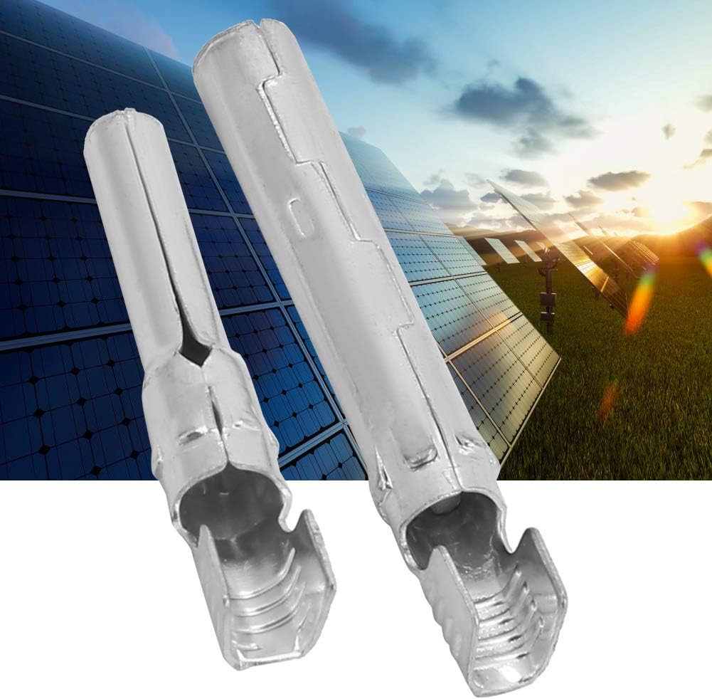 Hapivida Conectores de cable de panel solar, 10 pares de conectores de extensión macho hembra de 20 a 30 A, kit de conectores de extensión de cobre