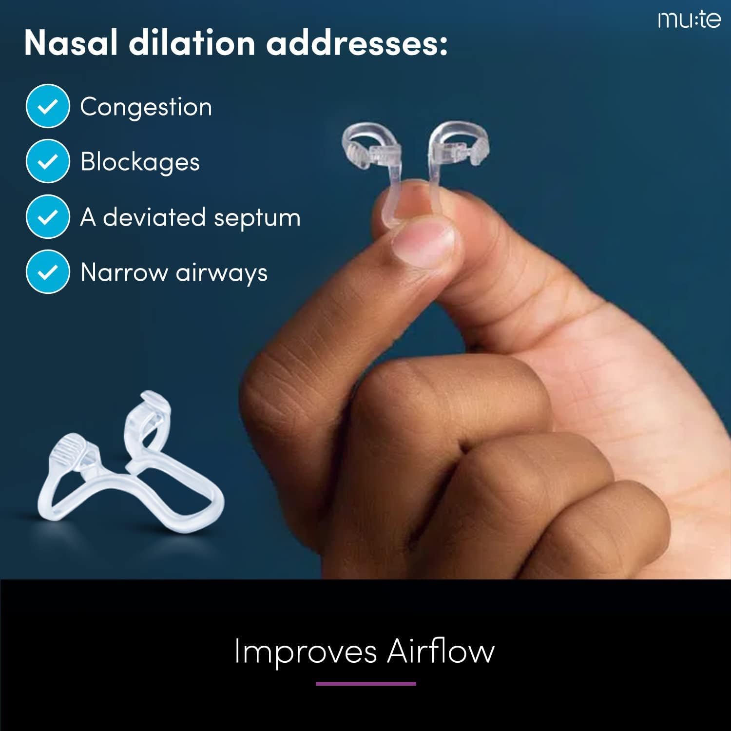 Dilatador nasal silencioso para reducción de ronquidos (tamaño grande, 3 unidades) y dilatador nasal silencioso para reducción de ronquidos,