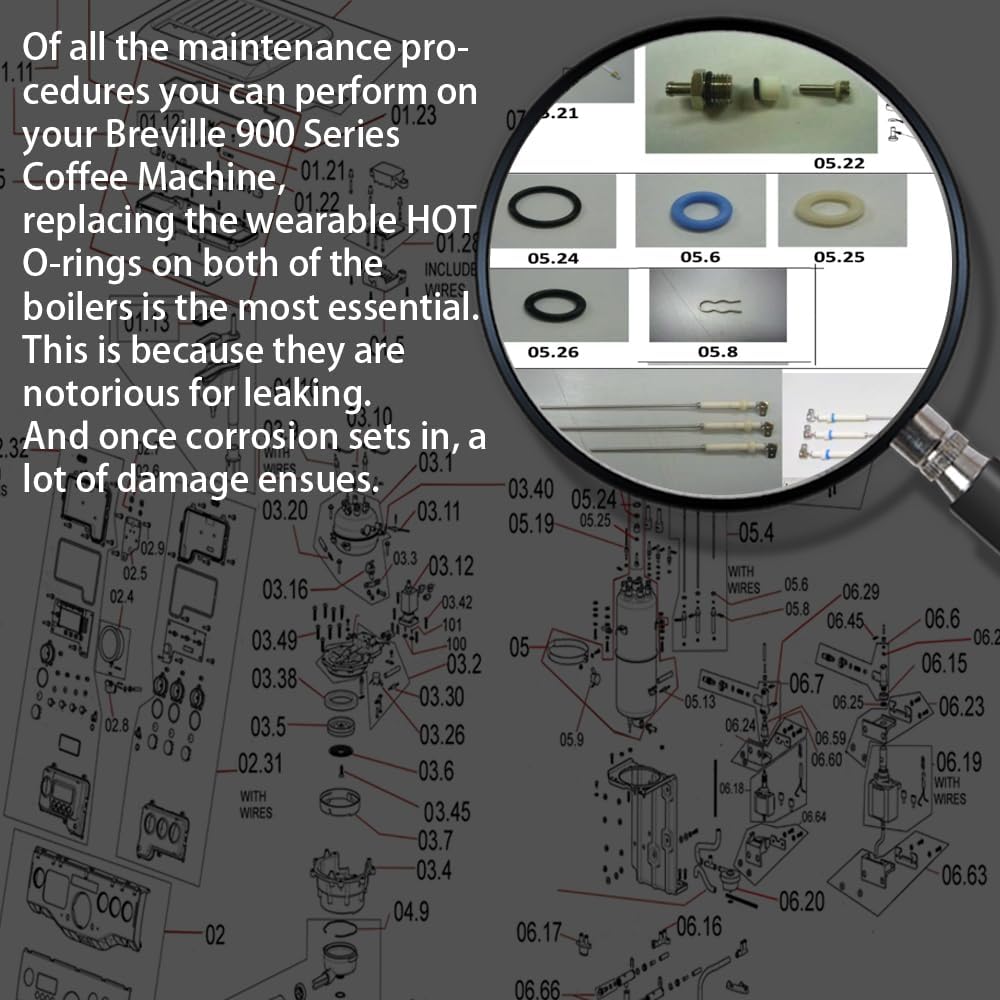 Kit de reparación de juntas tóricas para conectores de manguera Breville Oracle Espresso y sondas NTC, para resolver problemas de fugas de salida
