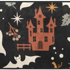 xigua Alfombra de área con patrón de Halloween, lavable de 2 x 6 pies, con respaldo de goma, alfombra antideslizante para interiores, sala de estar, xigua Alfombra de área con patrón de Halloween, lavable de 2 x 6 pies, con respaldo de goma, alfombra antideslizante para interiores, sala de estar,