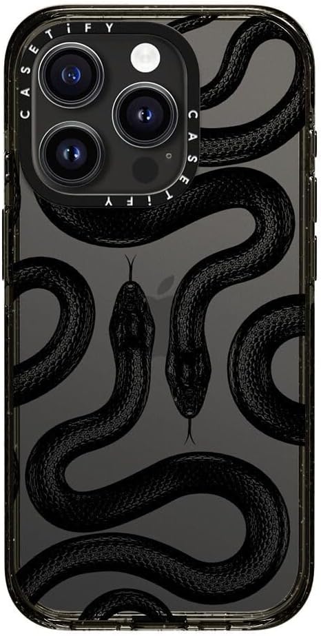 CASETiFY Impact – Funda para iPhone 15 Pro 4 veces probada contra caídas de grado militar, protección contra caídas de 8.2 pies, color negro