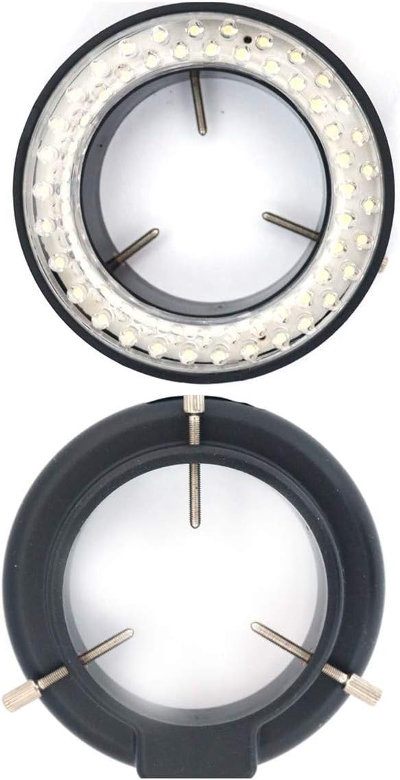 Accesorios de microscopio digital 60 LED Anillo ajustable Luz Iluminador Lámpara para Microscopio de Zoom Estéreo Microscopio Accesorios
