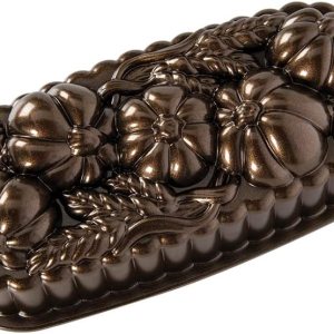Nordic Ware 93448 – Molde para pan de trigo y calabaza, capacidad de 6 tazas, color bronce Nordic Ware 93448 – Molde para pan de trigo y calabaza, capacidad de 6 tazas, color bronce